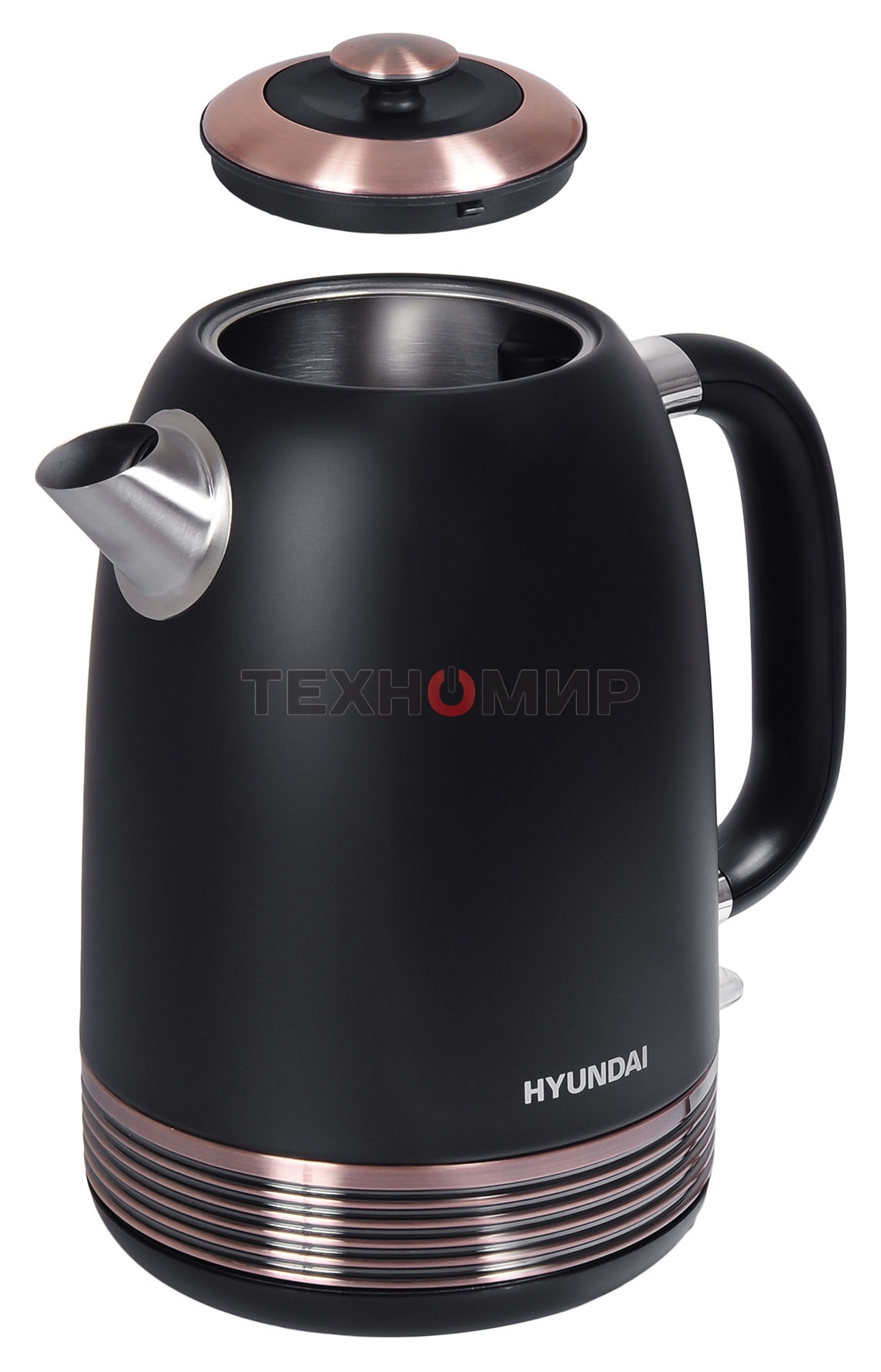 Чайник электрический Hyundai HYK-S4501 1.7л. 2200Вт черный/бронзовый (корпус: нержавеющая сталь/пластик)