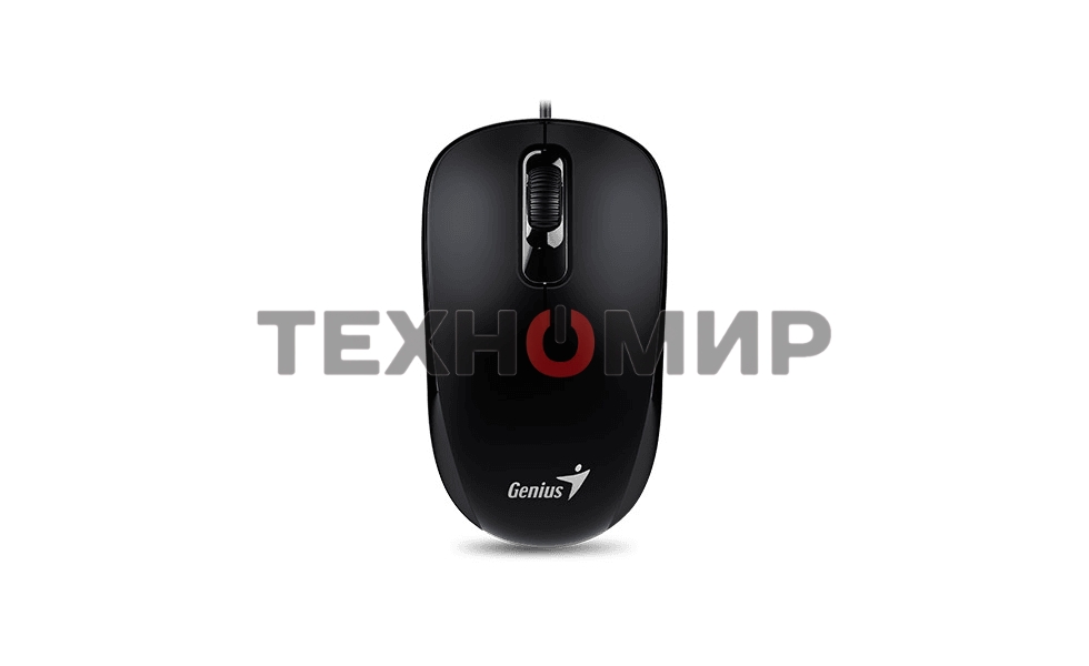 Мышь проводная Genius DX-110 черный, 1000 dpi, USB, кнопки - 3