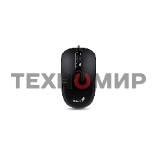 Мышь проводная Genius DX-110 черный, 1000 dpi, USB, кнопки - 3