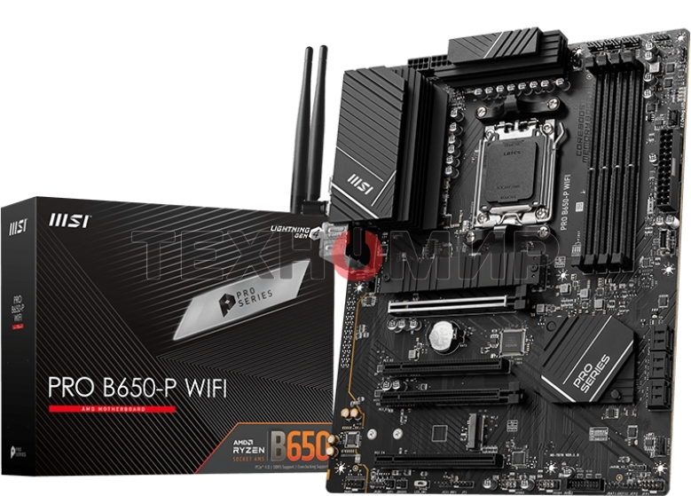 Материнская плата MSI MSI PRO B650-P WIFI Socket AM5 AMD B650 4xDDR5 ATX AC`97 8ch(7.1) 2.5Gg RAID+HDMI+DP