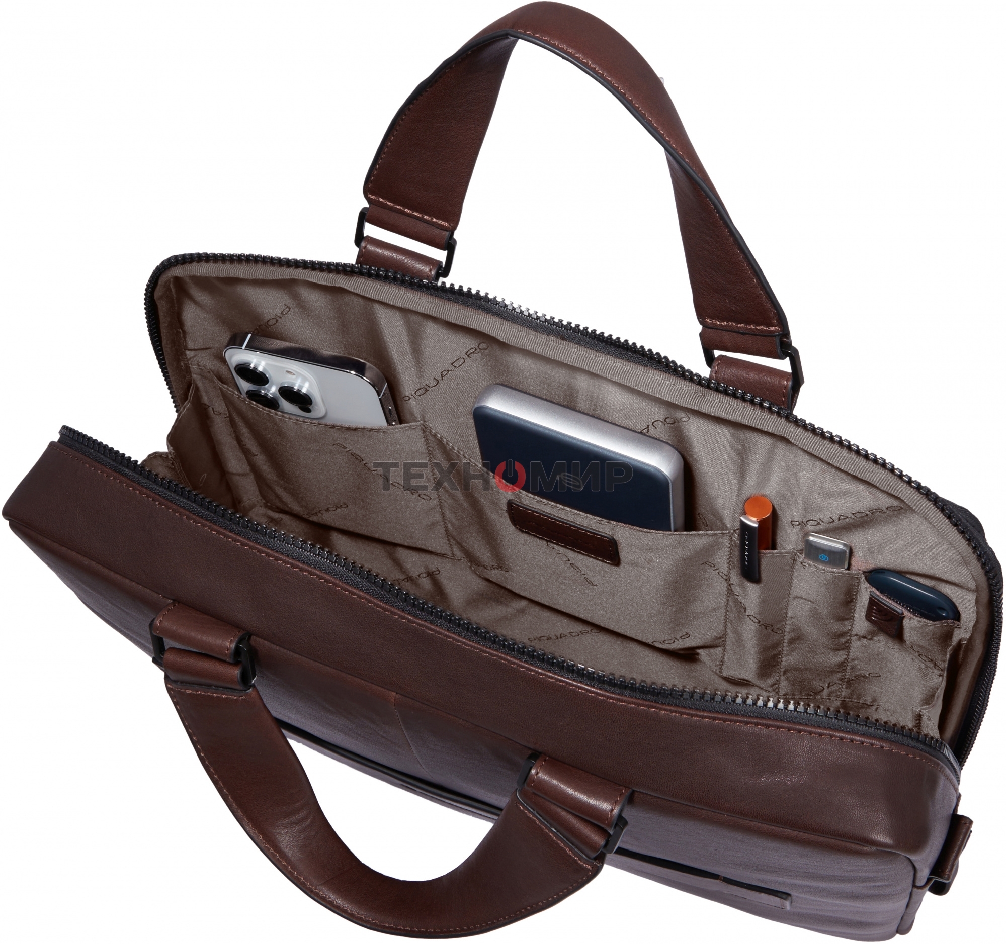 Сумка для ноутбука Piquadro Harper CA4098AP/TM, натур.кожа, темно-коричневый