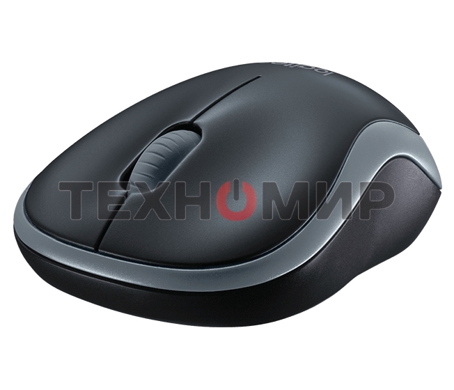 Мышь беспроводная Logitech M185 серый/черный, 1000 dpi, радиоканал, USB, кнопки - 3