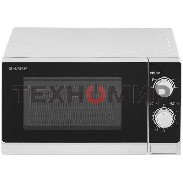 Микроволновая печь Sharp R-2000RW белый, 20 л, 800 Вт, переключатели - поворотный механизм