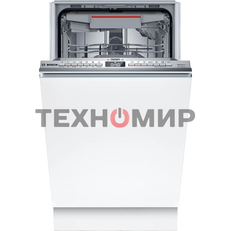 Встраиваемая посудомоечная машина Bosch SPV6EMX65Q, серебристый, 44.8 см, 10 компл., 45 дБ, класс A+