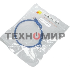 Патч-корд LANMASTER utp LAN-PC45/U5E-0.5-BL вилка RJ-45-вилка RJ-45 cat.5е 0.5м синий LSZH (уп.:1шт)