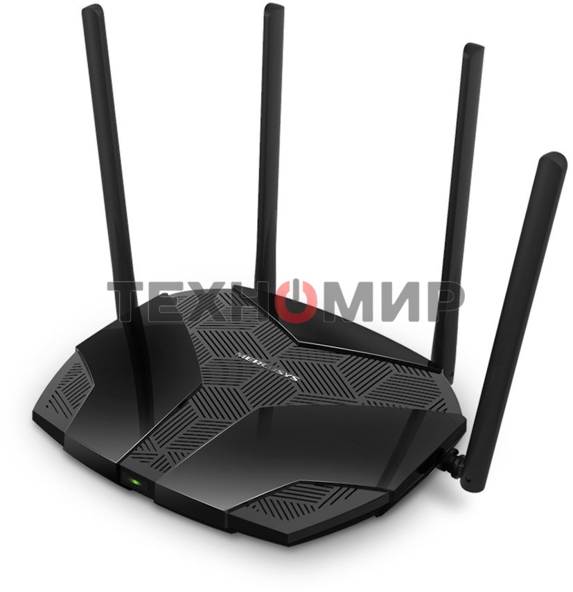 Роутер Mercusys MR70X AX1800 Dual-Band WiFi 6 Router, 574 Mbps at 2.4 GHz + 1201 Mbps at 5 GHz,4× Fixed External Antennas, 3× Gigabit LAN Ports, 1× Gigabit WAN Port, 1024-QAM, OFDMA, Router/Access Point Mode, MU-MIMO, WPA3, TWT, BSS Color