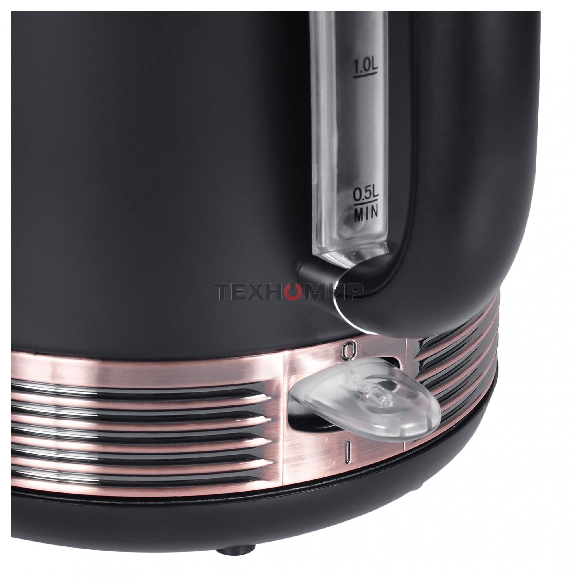 Чайник электрический Hyundai HYK-S4501 1.7л. 2200Вт черный/бронзовый (корпус: нержавеющая сталь/пластик)