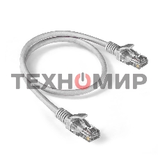 Патч-корд ExeGate EX286379RUS UTP-RJ45-RJ45-5e-0,5M-LSZH-GY, UTP, cat.5e, LSZH, 0.5м, серый