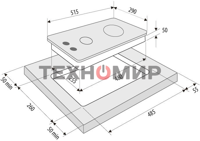 Газовая варочная панель Krona CALORE 30 BL