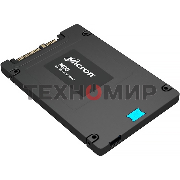 Накопитель SSD Micron 7400 PRO, 1920Gb, SSD, U.3, NVMe, PCIe 4.0 x4, 3D TLC, R/W 6500/2200MB/s, IOPs 430 000/95 000, 3500TBW, DWPD 1 (5 лет)