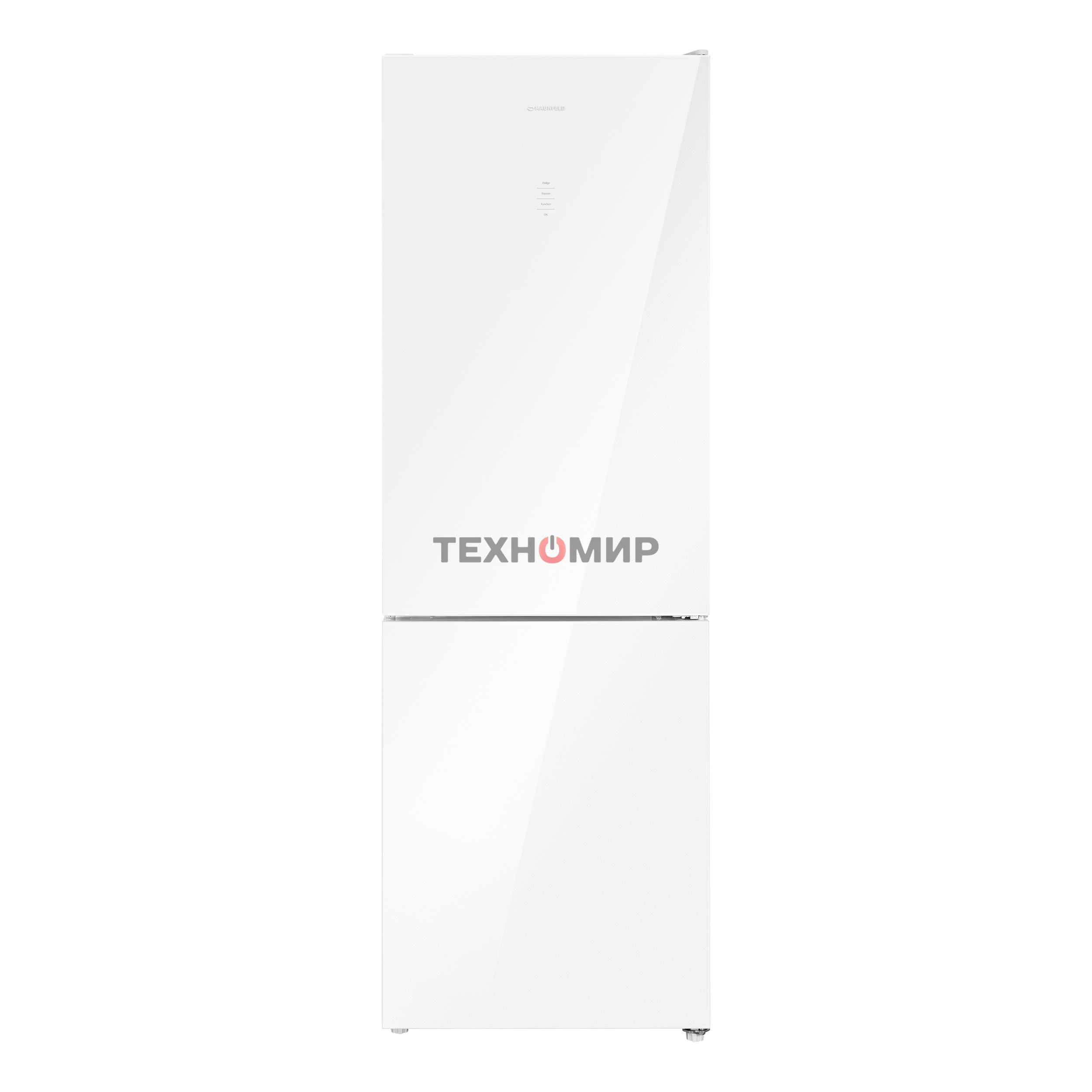 Холодильник Maunfeld MFF185NFW Inverter белый двухкамерный 240/100 л морозилка снизу, No Frost
