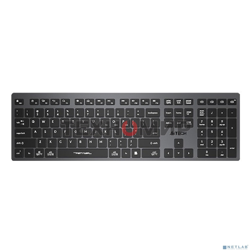 Клавиатура беспроводная A4Tech Fstyler FBX50C, USB, Bluetooth/Радиоканал, серый