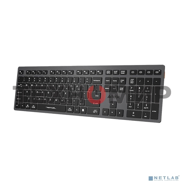 Клавиатура беспроводная A4Tech Fstyler FBX50C, USB, Bluetooth/Радиоканал, серый