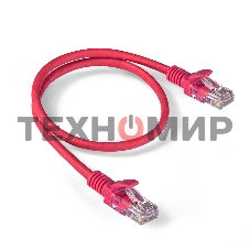 Патч-корд ExeGate EX286378RUS UTP-RJ45-RJ45-5e-0,5M-LSZH-RD, UTP, cat.5e, LSZH, 0.5м, красный