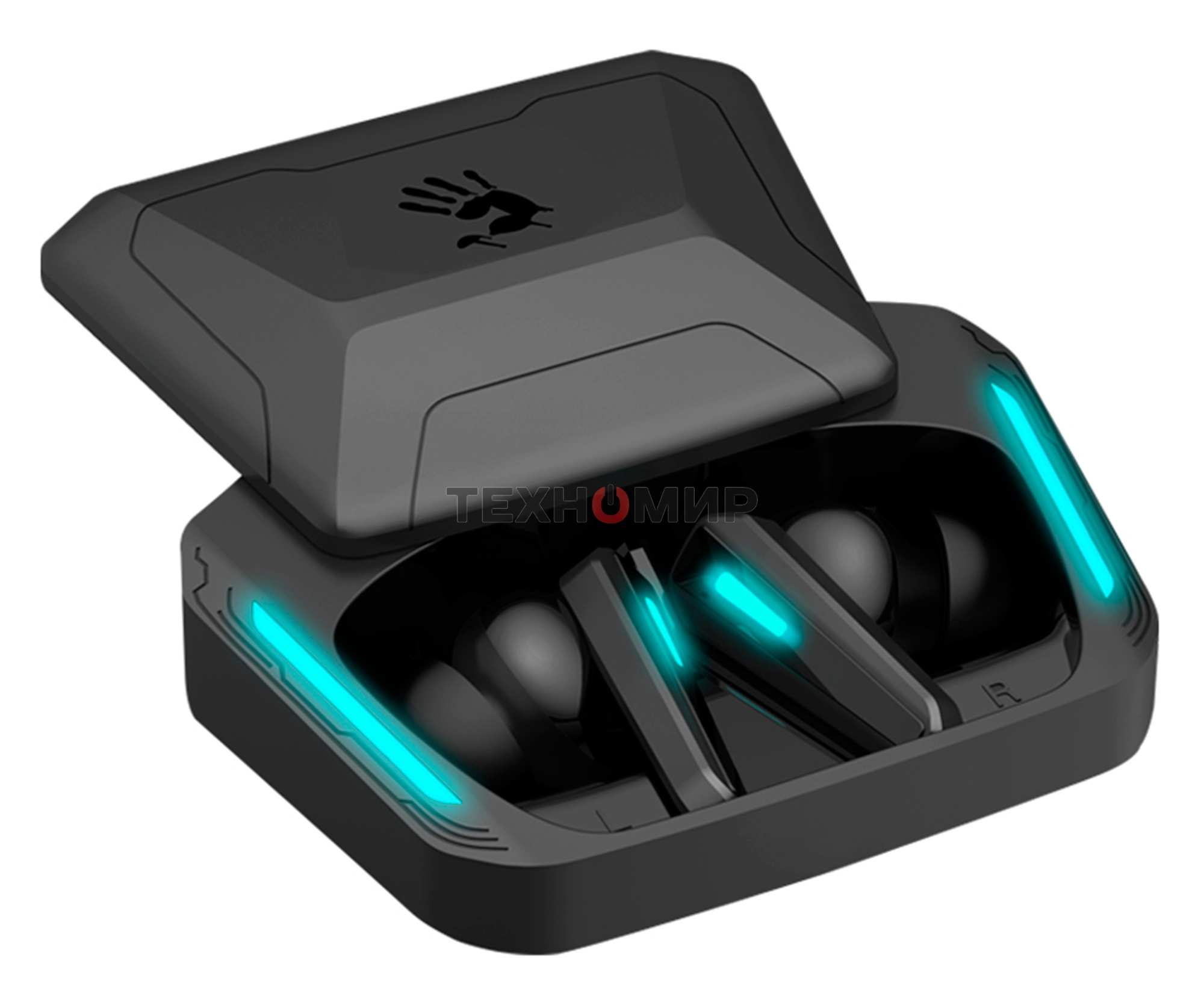 Гарнитура проводная с микрофоном A4Tech Bloody M70 черный/синий вкладыши BT в ушной раковине (M70 BLACK+BLUE)