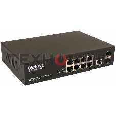 Коммутатор Osnovo SW-80802/L(150W) 8G 2SFP 8PoE+ 150W управляемый