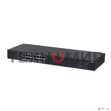 Коммутатор гигабитный 16-портовый неуправляемый Dahua DH-SG1016 16xRJ45 1Gb, коммутация 32 Гбит/с, MAC-таблица 8К, металл