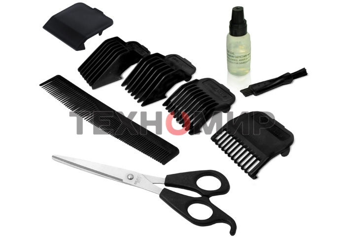 Машинка для стрижки Centek CT-2123 (черный/серебро) 10Вт, стальные лезвия, прорезиненный корпус