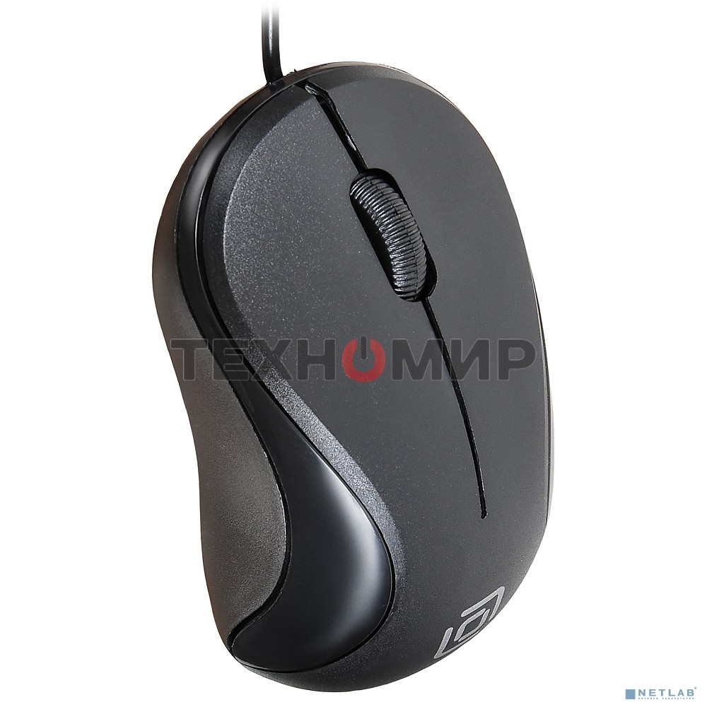 Мышь проводная Oklick 115S черный, 1200 dpi, USB, кнопки - 3