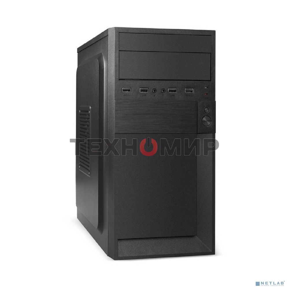 Компьютерный корпус Minitower ExeGate EX291142RUS BAA-105-01-AAA450 (mATX, БП AAA450 с вент. 8см, 2*USB, аудио, черный)