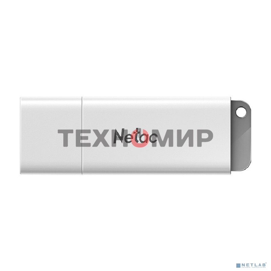 Флешка USB Netac U185 (NT03U185N-032G-20WH), 32Gb, USB 2.0, R/W 25/10, белый/серый