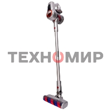 Пылесос вертикальный Sharp ECSB72RS серебристый/красный, питание от аккумулятора, 95 Вт, уборка сухая, пылесборник 1 л, работа от АКБ max 36 мин