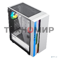 Компьютерный корпус GameMax Brufen C3 WB без БП, MidiT, ATX, Бело-гол, Зак. стекл., USB 3.0, 1*120; 1*140мм вент.