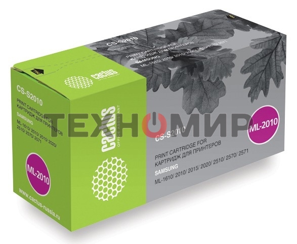 Картридж лазерный Cactus CS-S2010 черный (3000 стр.) для Samsung ML-1610/2010/2015/2020/2510/2570/2571