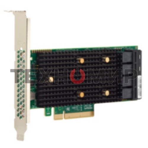 Адаптер HBA SAS 9400-16i SGL (05-50008-00), PCIe 3.1 x8 LP, Tri-Mode SAS/SATA/NVMe 12G HBA, 16port(2*int SFF8643), 3416 IOC