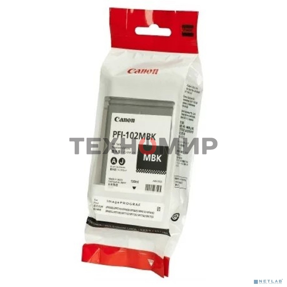 Картридж струйный Canon PFI-102MBk (0894B001) матовый черный, 130 мл., для iPF500/600/700