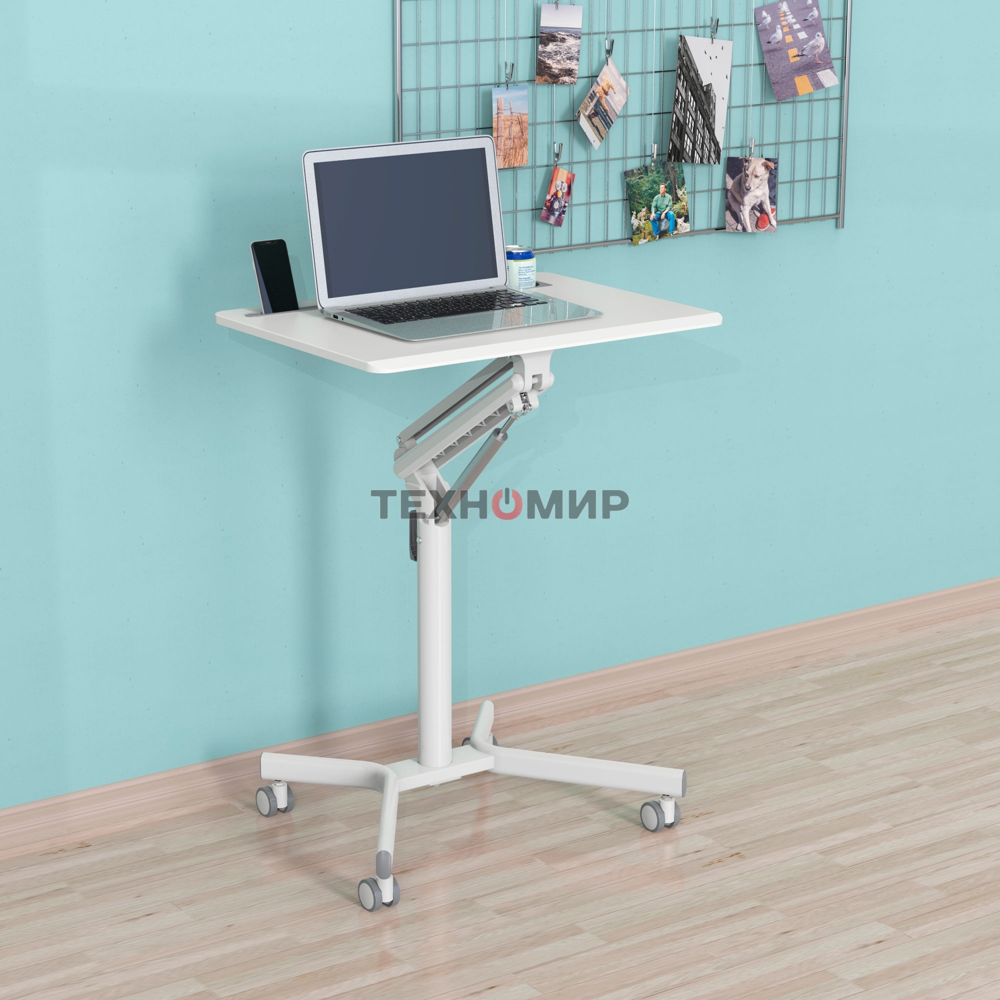 Стол для ноутбука Cactus VM-FDS101B столешница МДФ белый 70x52x107см (CS-FDS101WWT)