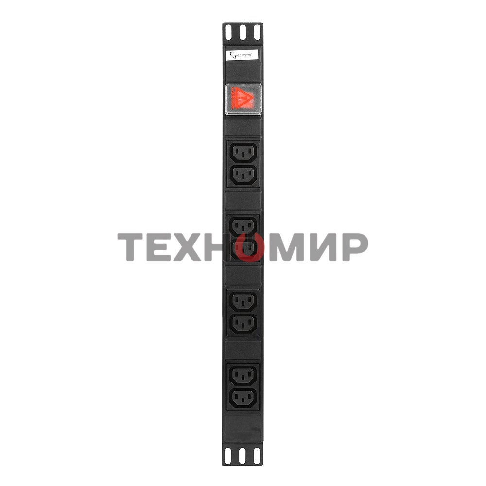 Блок Gembird EHB8-4, 1 вход С14/8 выходов C13, с защитой для 19
