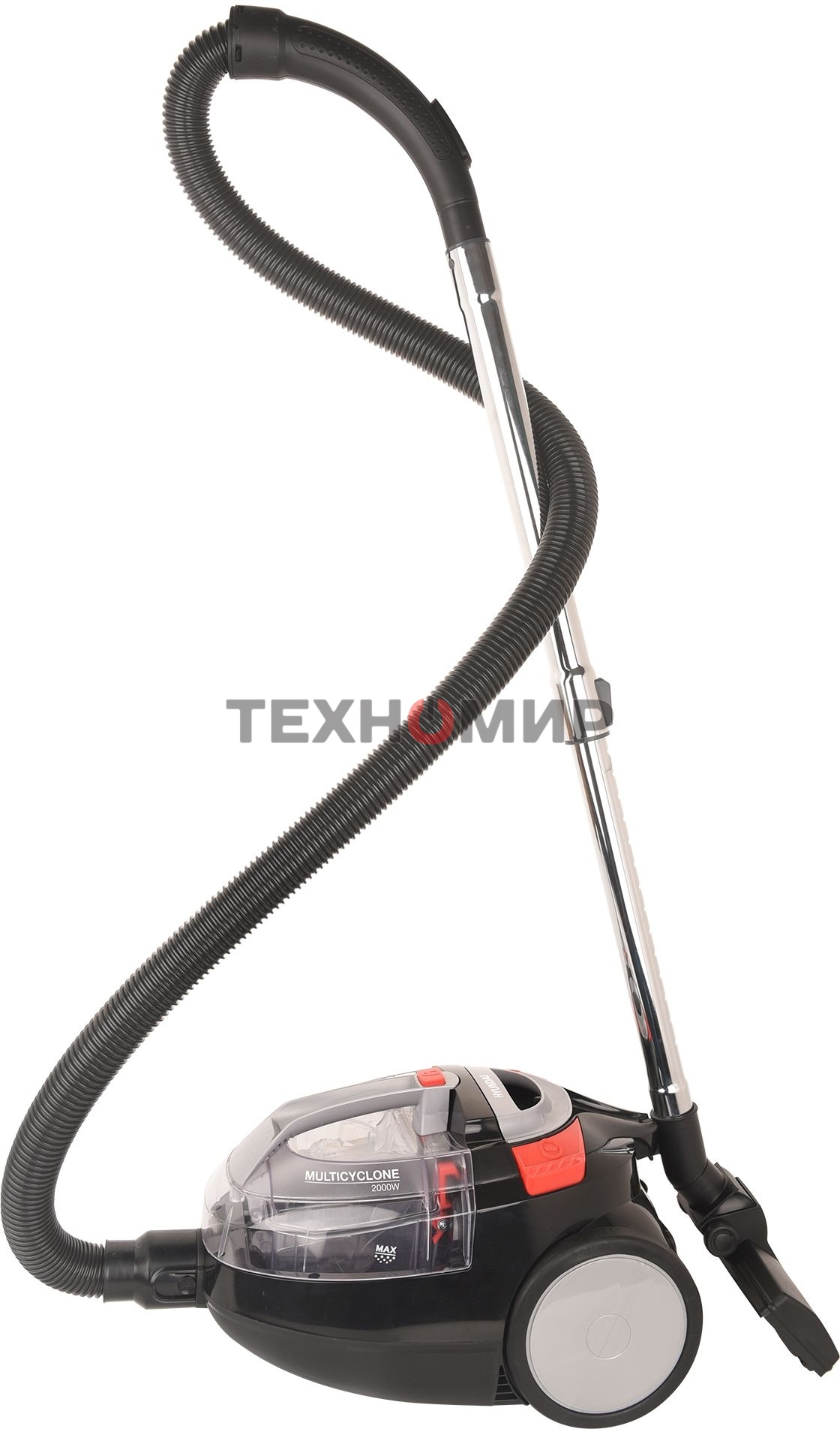 Пылесос Hyundai HYV-C3077 черный, 380/2000 Вт, уборка сухая, пылесборник контейнер 1.5 л