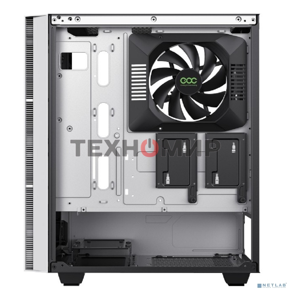 Компьютерный корпус GameMax Brufen C3 WB без БП, MidiT, ATX, Бело-гол, Зак. стекл., USB 3.0, 1*120; 1*140мм вент.