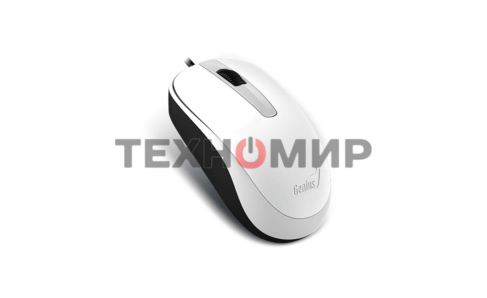 Мышь проводная Genius DX-120 белый, 1000 dpi, USB, кнопки - 3