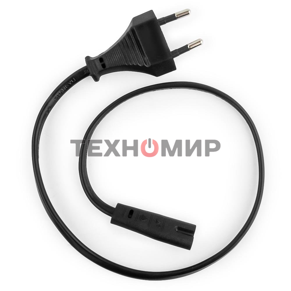 Кабель питания для ноутбуков, аудио/видео техники Gembird 0,5м, VDE, 2-pin, черный, пакет