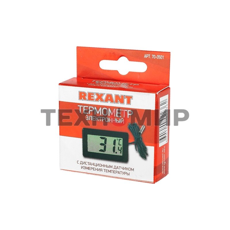 Термометр электронный Rexant с дистанционным датчиком измерения температуры Метеостанции RM-01