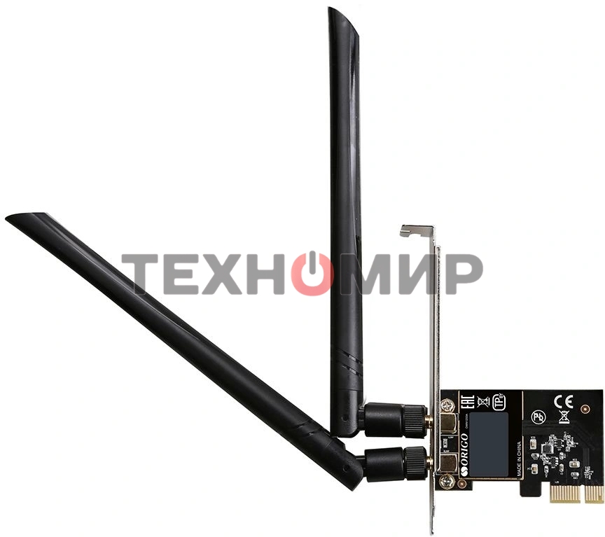 Сетевой адаптер ORIGO OWN1200A/A1A PCI-E Wi-Fi AC1200, 2.4/5 ГГц, 2 съемные антенны 5 dBi