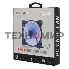 Вентилятор для корпуса Crown CMCF-12025S-1221 черный/синий, 120 мм, 1650 об/мин, 28 дБ, 3 pin