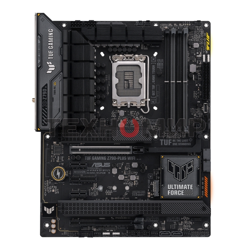 Материнская плата ASUS TUF GAMING Z790-PLUS WIFI, LGA 1700, Intel Z790, 4xDDR5, 4xSATA, 4xM.2, 1xPCIe 5.0 x16, 1xPCIe 4.0 x4, 2xUSB-A 3.2 Gen 2, 4xUSB-A 3.2 Gen 1, 1xUSB-C 3.2 Gen 2, 1xUSB-C 3.2 Gen 2x2, 1x2.5Gb LAN, 5x3.5 мм, 7.1, Standard-ATX
