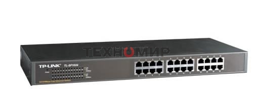 Коммутатор сетевой TP-Link SMB TL-SF1024 Коммутатор 24-port 10/100M Switch, 1U 19-inch rack-mountable steel case