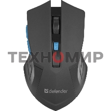 Мышь беспроводная Defender Accura MM-275 синий, 1600 dpi, радиоканал, USB, кнопки - 6