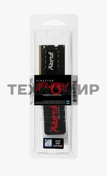 Оперативная память Kingston Fury Impact, DDR4, 16GB (1x16GB), 3200MHz, CL20, SO-DIMM