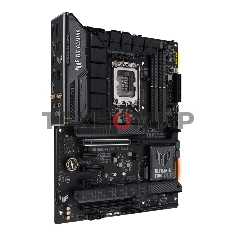 Материнская плата ASUS TUF GAMING Z790-PLUS WIFI, LGA 1700, Intel Z790, 4xDDR5, 4xSATA, 4xM.2, 1xPCIe 5.0 x16, 1xPCIe 4.0 x4, 2xUSB-A 3.2 Gen 2, 4xUSB-A 3.2 Gen 1, 1xUSB-C 3.2 Gen 2, 1xUSB-C 3.2 Gen 2x2, 1x2.5Gb LAN, 5x3.5 мм, 7.1, Standard-ATX