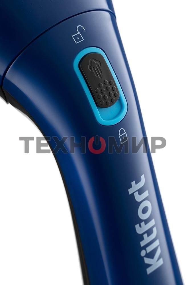 Отпариватель Kitfort КТ-987 черный/синий, 1200 Вт, 12 г/мин, 100 мл