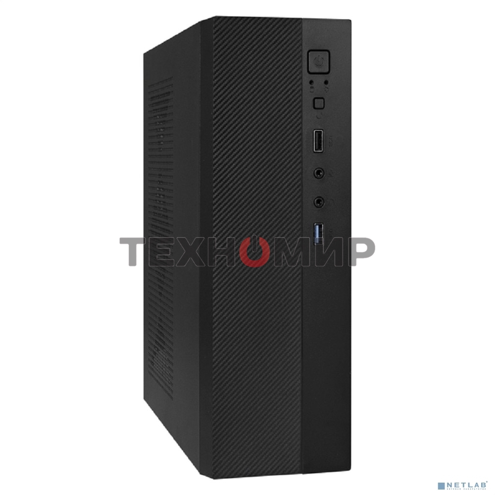 Компьютерный корпус Desktop ExeGate EX291267RUS MI-301U (mATX/mini-ITX, без БП, 1*USB+1*USB 3.0, аудио, черный)