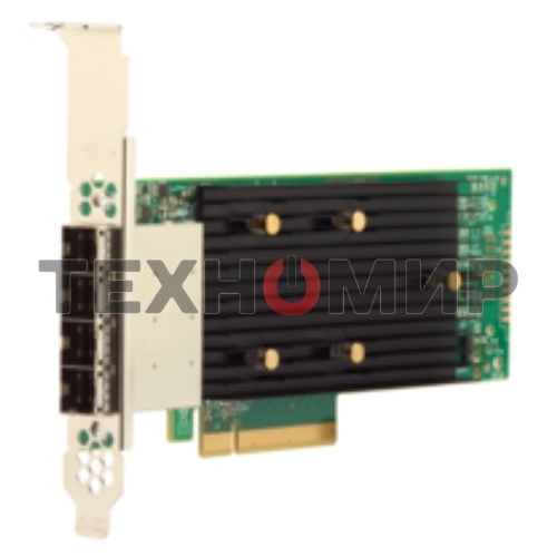 Адаптер HBA SAS 9400-16e SGL (05-50013-00), PCIe 3.1 x8 LP, Tri-Mode SAS/SATA/NVMe 12G HBA, 16port(2*ext SFF8644), 3416 IOC