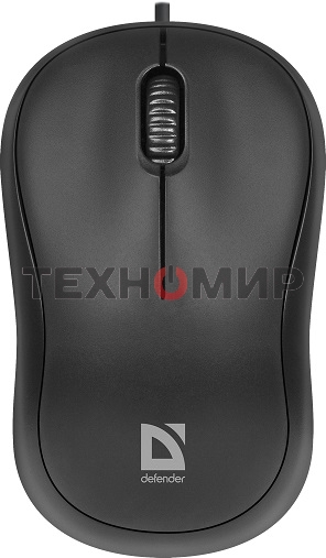 Мышь проводная Defender Patch MS-759 черный, 1000 dpi, USB, кнопки - 3