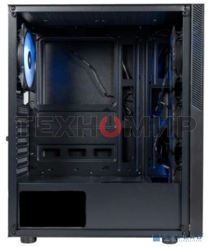 Компьютерный корпус ATX Eurocase A85 4ARGB черный без БП закаленное стекло USB 3.0