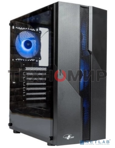 Компьютерный корпус ATX Eurocase A85 4ARGB черный без БП закаленное стекло USB 3.0